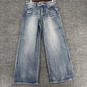 Project Rebel Women's Wide Leg Jeans Size 7 Y2K Distressed Baggy Skater